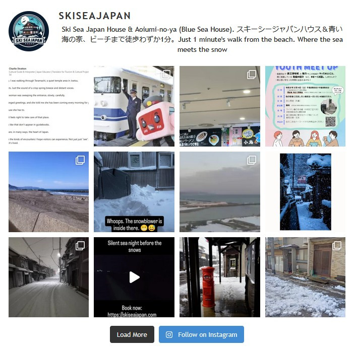 ski sea japan house instagram